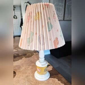 Children's Pink Animal Print Table Lamp - Unbranded